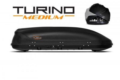 АВТОБОКС Автобокс Turino Medium 191x79x46cm с двустранно отваряне с ключ, 460 литра - черен