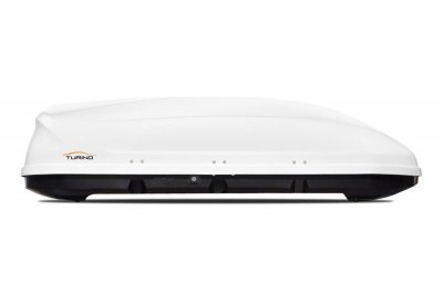 АВТОБОКС Автобокс Turino 177x81x46cm с двустранно отваряне с ключ, 410 литра - бял