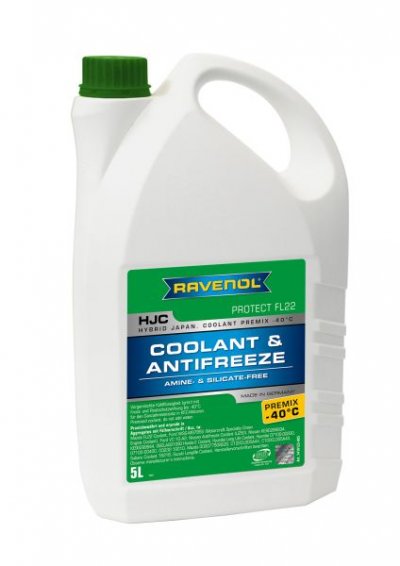 Течности RAVENOL HJC FL22 Антифриз готов G11 Зелен -40 °C 5L
