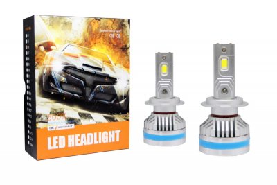 LED СИСТЕМИ ЗА ФАРОВЕ Лед крушки - Led система H7 за фарове - 36 000 Лумена, 90 Watt - Canbus 6000K - Megabright
