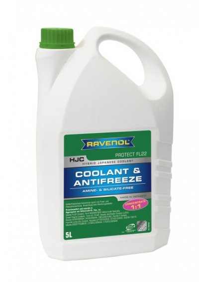 Течности RAVENOL HJC FL22 Антифриз концентрат G11 Зелен -37 °C 5L