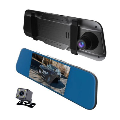 ВИДЕОРЕГИСТРАТОРИ Видеорегистратор DVR 1080 FULL HD с 5,5 LCD Touch screen дисплей в огледалото и камера за задно виждане и запис